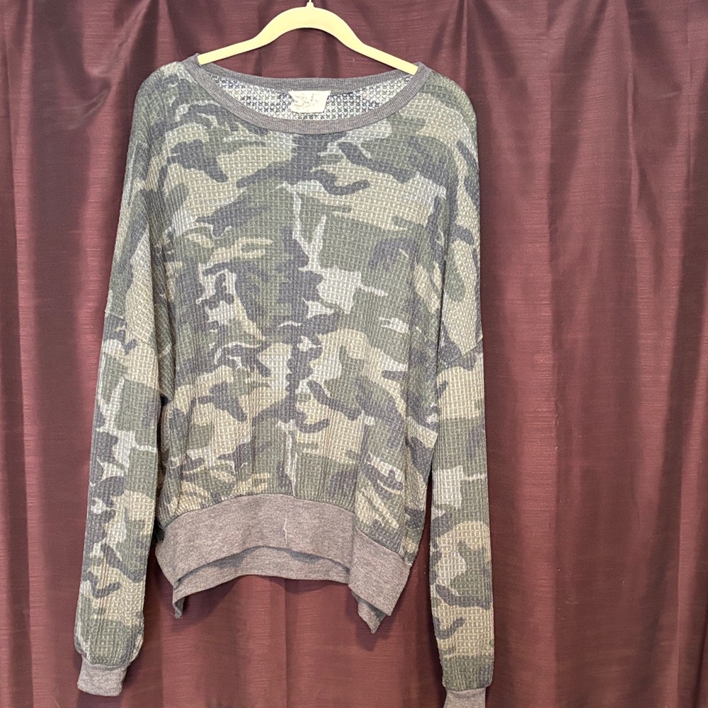 Camouflage Long Sleeve Top